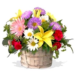 çiçekçiler kır çiçeklerinden mevsim sepeti izmir çiçek gönder