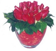 izmirde çiçekçiler Cam içinde 9 kırmızı gül izmir çiçek gönder